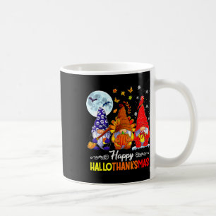 Halloween Thanksgiving Christmas Happy Hallothanks Coffee Mug