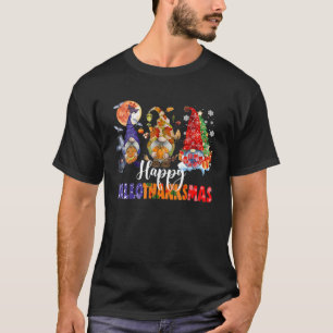 Halloween Thanksgiving Christmas Happy Hallothanks T-Shirt