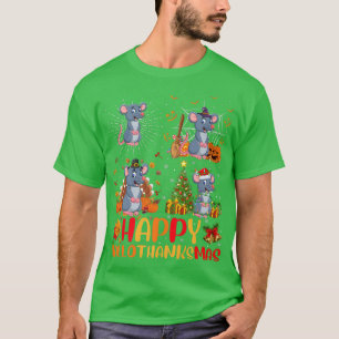 Halloween Thanksgiving Christmas Mouse Hallothanks T-Shirt