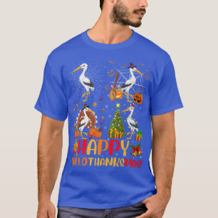 Halloween Thanksgiving Christmas Stork Bird Hallot T-Shirt