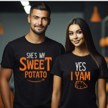 Halloween Thanksgiving couple matching Yes I Yam 