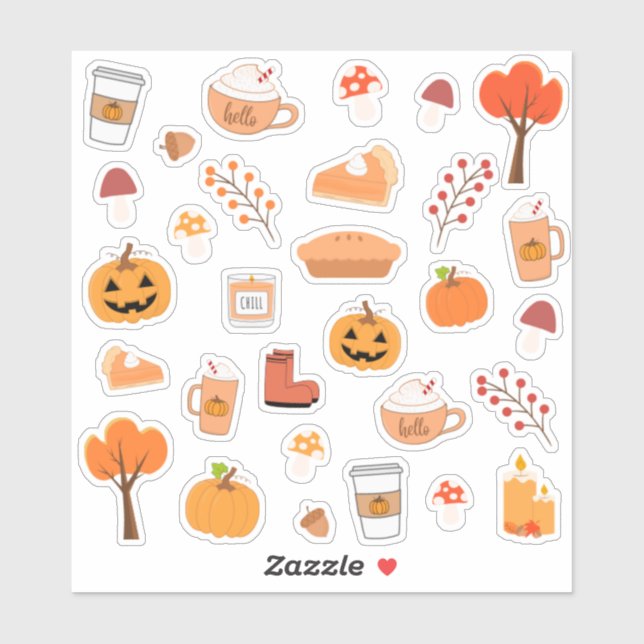 Halloween Thanksgiving Cozy Autumn Fall Scrapbook  (Sheet)