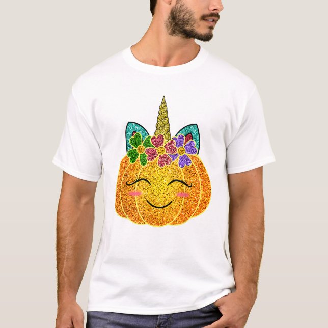 Halloween Thanksgiving Pumpkin T-Shirt (Front)