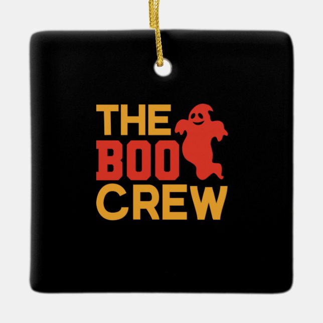Halloween The Boo Crew Ceramic Ornament (Front)