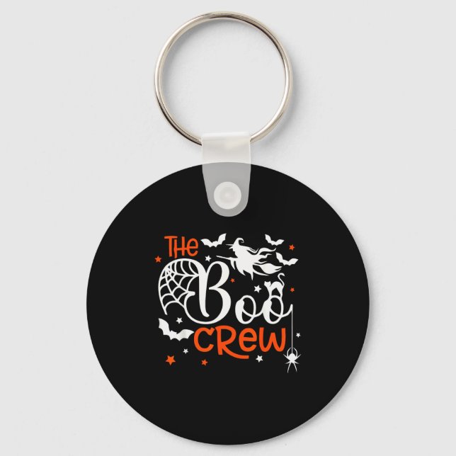 Halloween The Boo Crew - Fun Soky Witch, Cat, Bat  Keychain (Front)