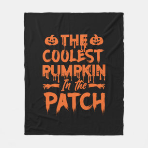 Halloween The Coolest Pumpkin In The Patch Xmas Fleece Blanket