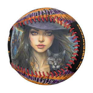 Halloween The Enchantress ,Her Shadow Cat Baseball