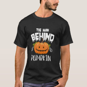 Halloween the man behind the pumpkin funny Pregnan T-Shirt