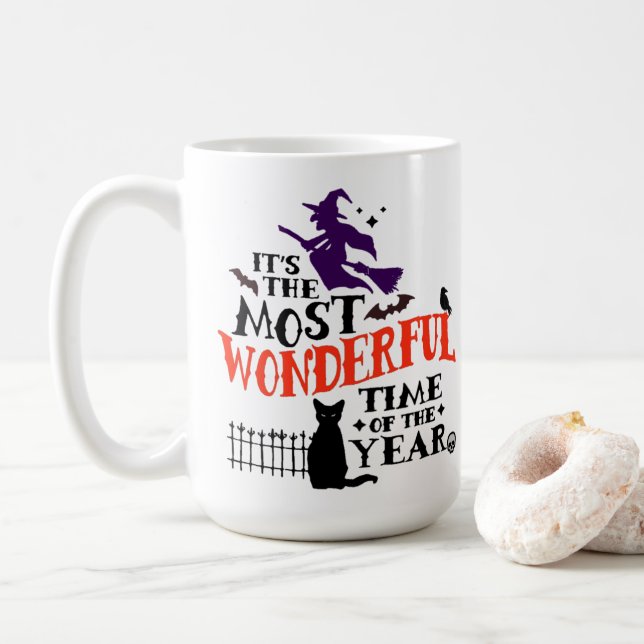 Halloween The Most Wonderful Time Of The Year Coffee Mug (With Donut)