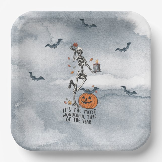Halloween - The Most Wonderful Time of the Year  Paper Plate (Front)