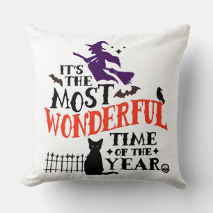 Halloween The Most Wonderful Time Of The Year Throw Pillow