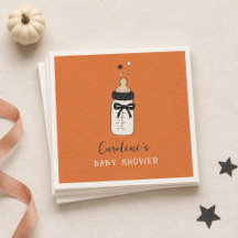Halloween Theme Baby Bottle Bow Fall Baby Shower