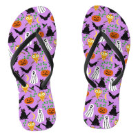 Halloween Theme Collage Toss Pattern Purple