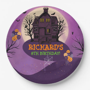 Halloween Theme Kids Birthday Party Paper Plate