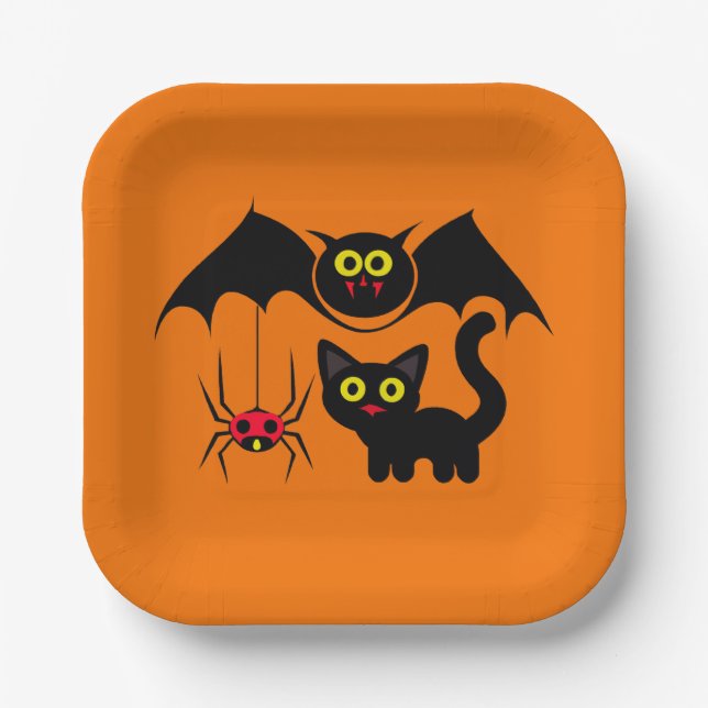 Halloween Theme Paper Plate (Front)