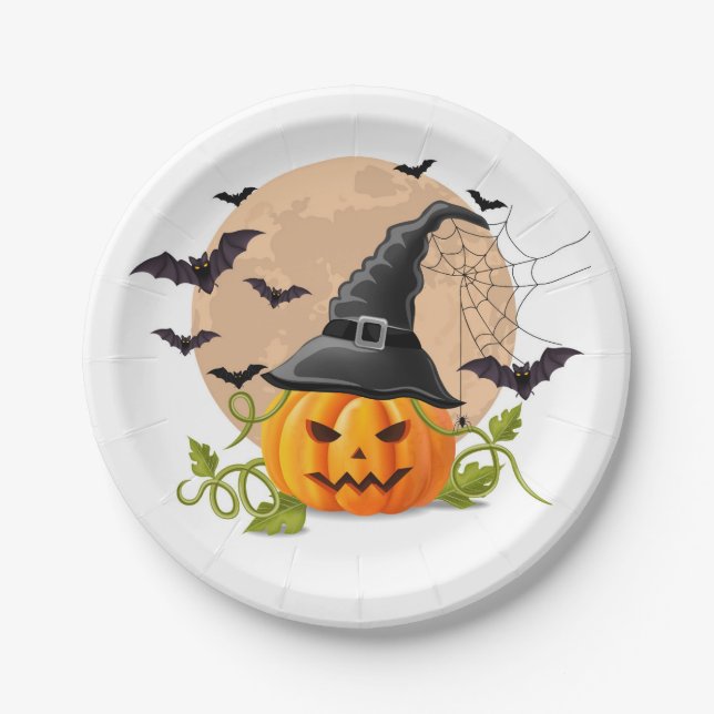 Halloween Theme Paper Plate (Front)