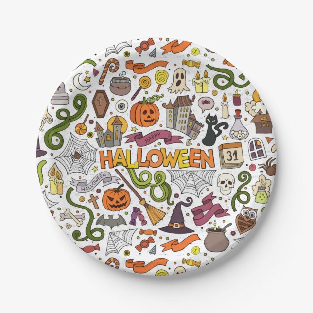 Halloween Theme, Party Perfect Paper Plate (Front)
