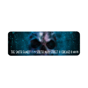 Halloween Theme Scary Skull Return Address