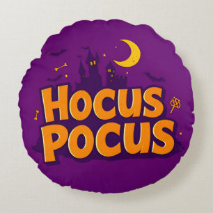 Halloween-Themed Artwork Round Pillow