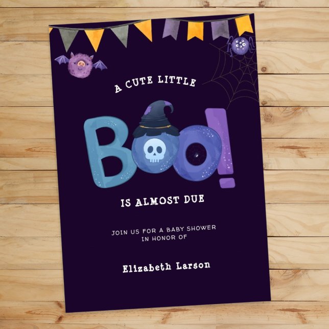 Halloween Themed Baby Shower Cute Party Poster (Creator Uploaded)