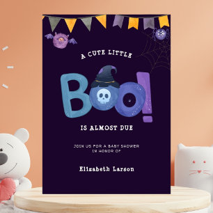 Halloween Themed Baby Shower Cute Party Poster