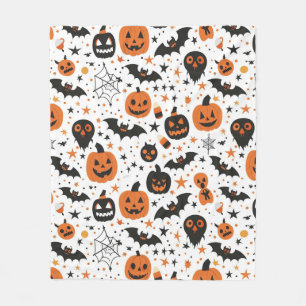 Halloween themed fleece blanket