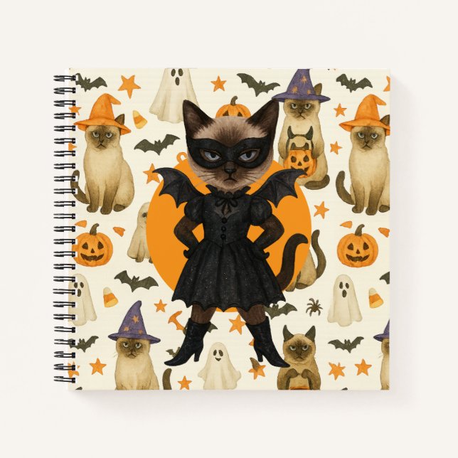 Halloween themed for Cat Lovers Notebook (Front)