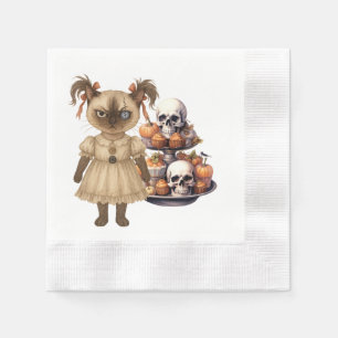 Halloween themed for Cat Lovers Party Napkin