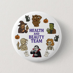 Halloween Themed Health and Beauty 2 Inch Round Button