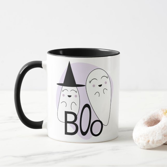 Halloween Themed l Ghosts Boo Mug (With Donut)