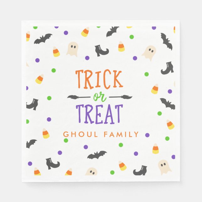 Halloween themed party | costume party | spooky napkin (Front)