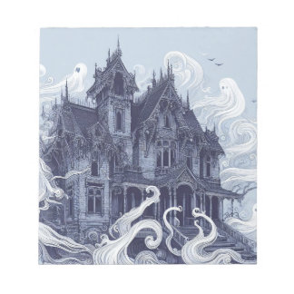 Halloween Themed Spooky Haunted Mansion Notepad