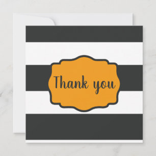 Halloween themed Striped "Thank you" Card