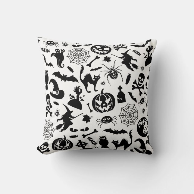 Halloween Themed  Throw Pillow (Front)
