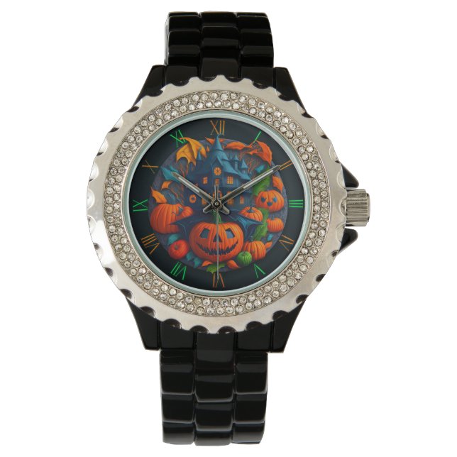 Halloween themed wall clock For Decor Watch (Front)