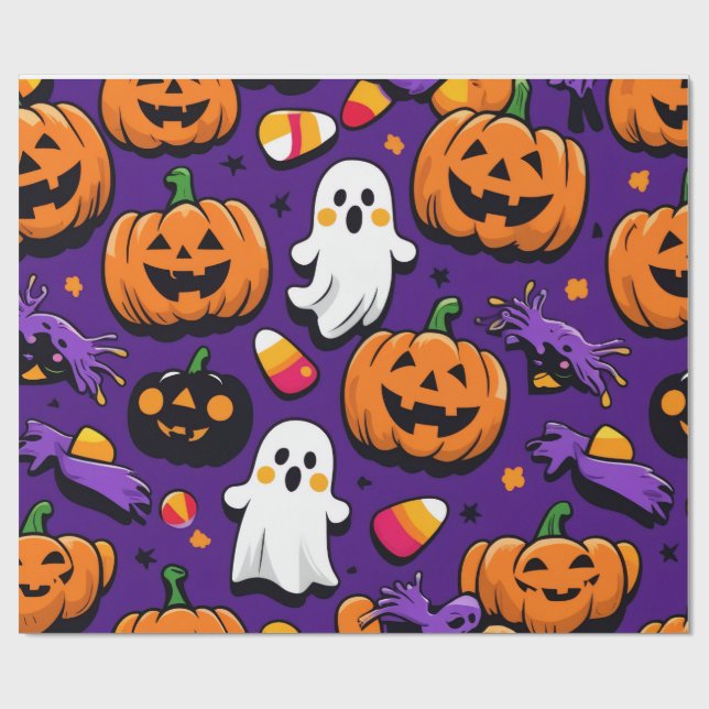 Halloween Themed Wrapping Paper (Flat)
