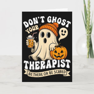 Halloween Therapist Mental Health Spooky Self Care Card
