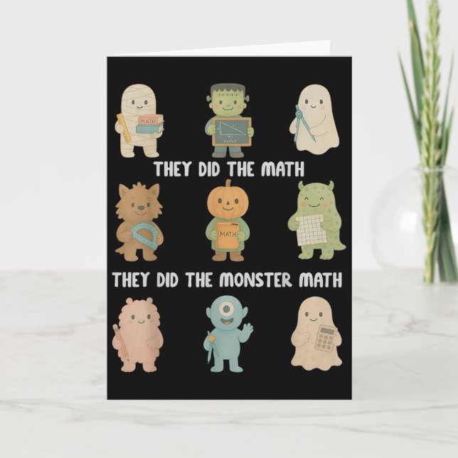 Halloween They Did The Math They Did The Monster M Card (Front)
