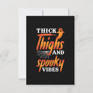 Halloween Thick Thighs And Spooky Vibes RSVP Card