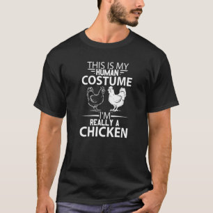 Halloween - This Is My Human Costume Chicken T-Shirt