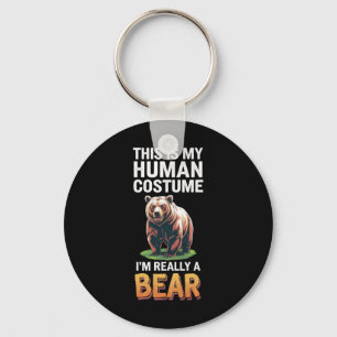 Halloween This Is My Human Costume I'm Really A Be Keychain