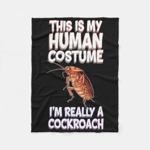 Halloween This Is My Human Costume I'm Really A Ro Fleece Blanket