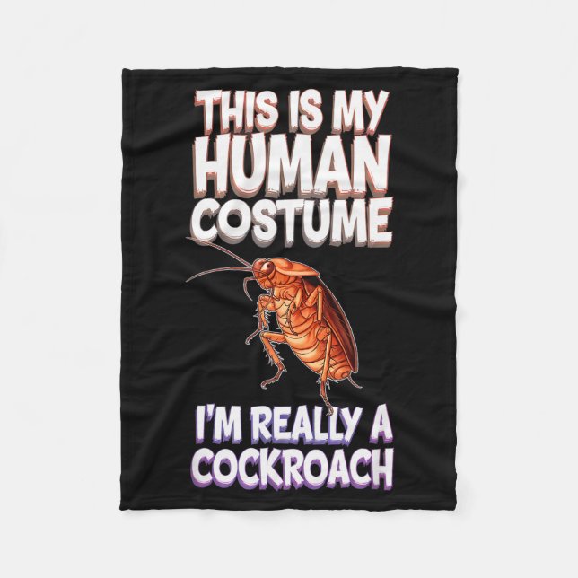 Halloween This Is My Human Costume I'm Really A Ro Fleece Blanket (Front)