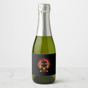 Halloween This Is My Scary Helloween Costume Sparkling Wine Label