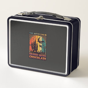 Halloween This Witch Can Be Bribed Chocolate Haunt Metal Lunch Box