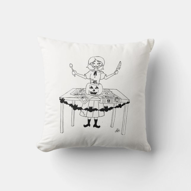 Halloween throw pillow (Front)