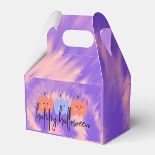 Halloween Tie Dye Pumpkin Hand Drawn Favor Box