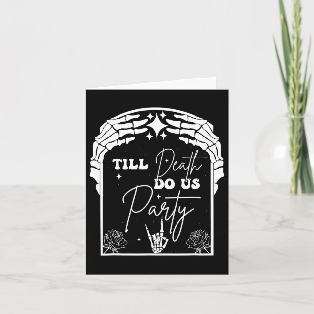 Halloween Til Death Do Us Party Chelorette Matchin Card (Front)