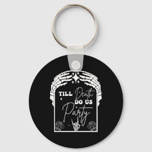 Halloween Til Death Do Us Party Chelorette Matchin Keychain
