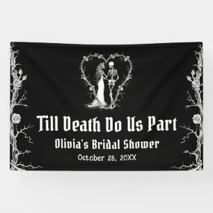 Halloween Till Death Do Us Part Bridal Shower Banner